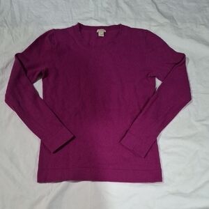 J. Crew Women's Magenta Crew Neck Sweater Size XS